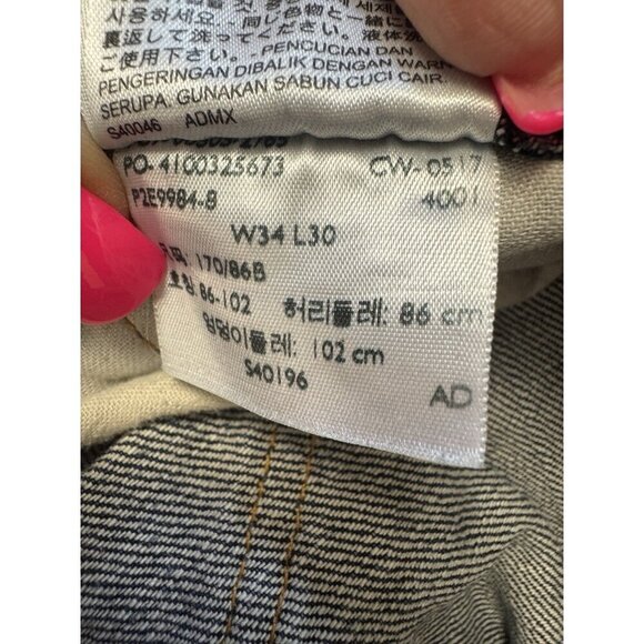 Levis 505 Retro Classic Mens Jeans 34x30 Faded Stone wash Y2K Denim Streetwear - Picture 8 of 11